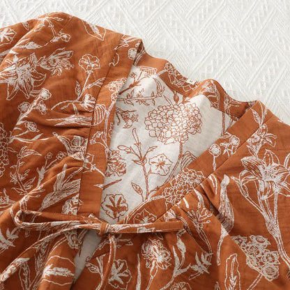 Floral Pure Cotton 3-Piece Pajama Set