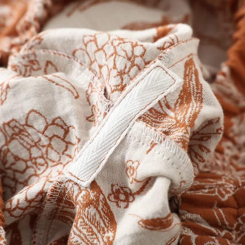 Floral Pure Cotton 3-Piece Pajama Set