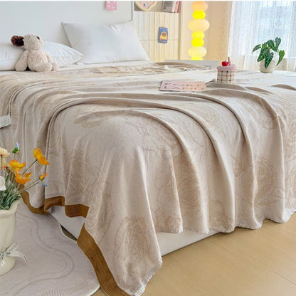 Romantic Rose Bamboo Fiber Summer Blanket