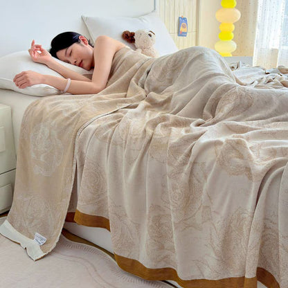 Romantic Rose Bamboo Fiber Summer Blanket