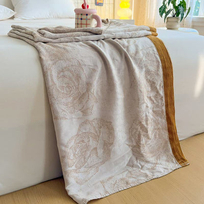 Romantic Rose Bamboo Fiber Summer Blanket