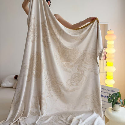 Romantic Rose Bamboo Fiber Summer Blanket