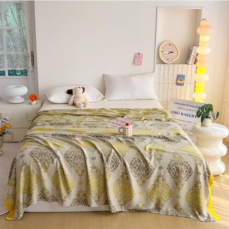 Vintage Pattern Bamboo Fiber Summer Blanket