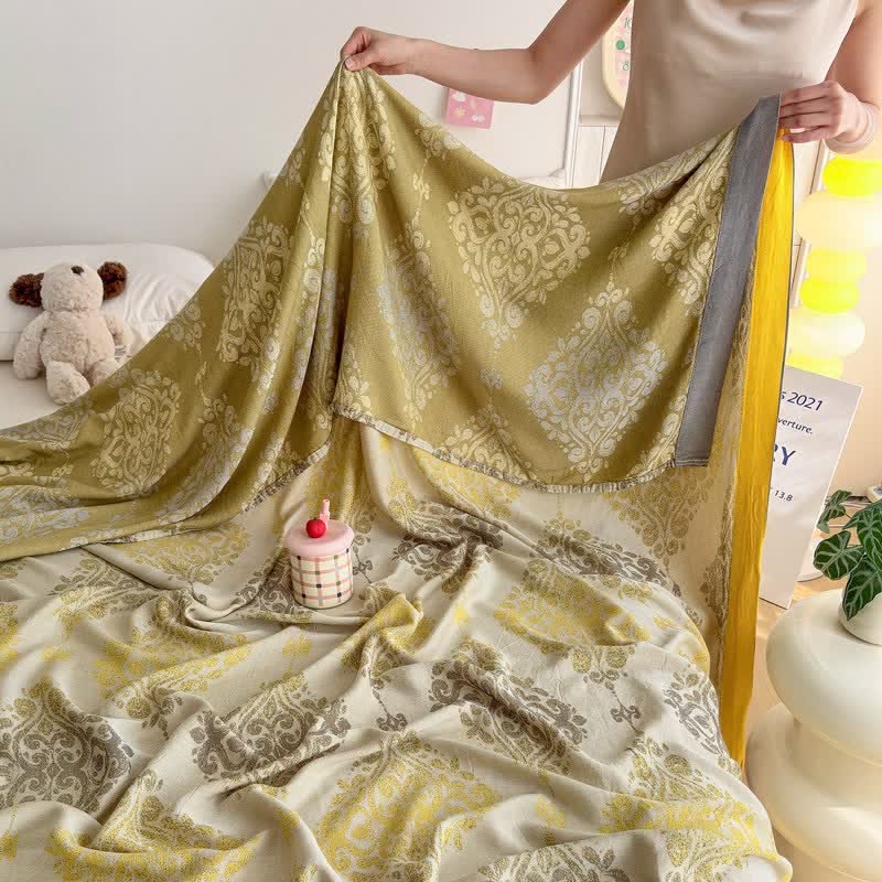 Vintage Pattern Bamboo Fiber Summer Blanket