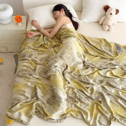 Vintage Pattern Bamboo Fiber Summer Blanket