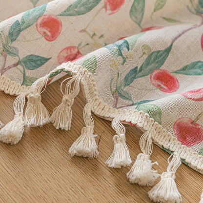 Country Cottage Cherry Small Window Drape