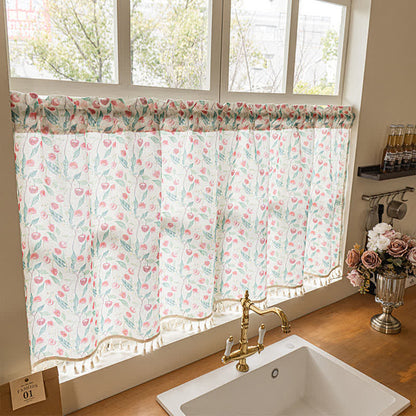 Country Cottage Cherry Small Window Drape