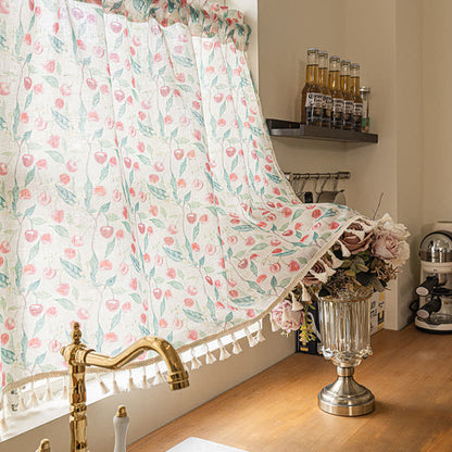 Country Cottage Cherry Small Window Drape