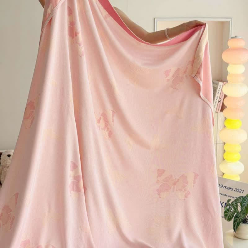 Artistic Butterfly Bamboo Fiber Summer Blanket