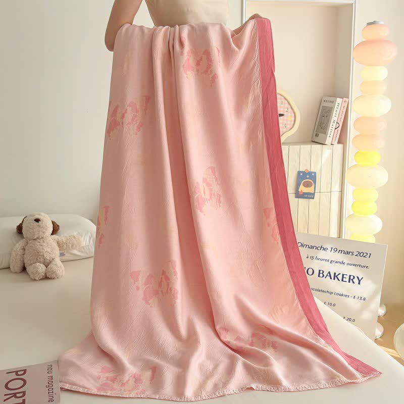 Artistic Butterfly Bamboo Fiber Summer Blanket