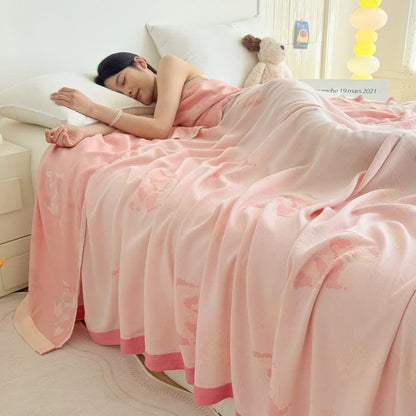 Artistic Butterfly Bamboo Fiber Summer Blanket