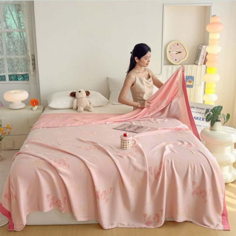 Artistic Butterfly Bamboo Fiber Summer Blanket