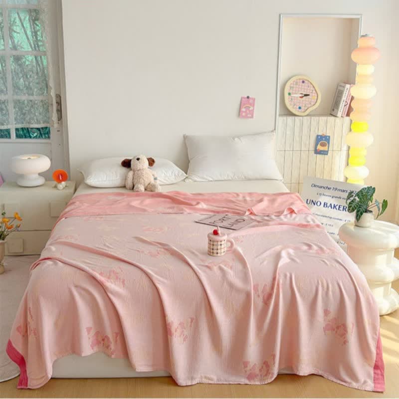 Artistic Butterfly Bamboo Fiber Summer Blanket