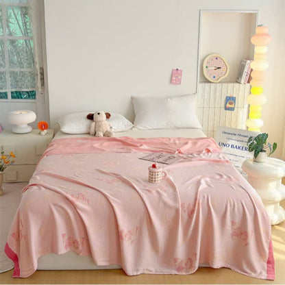 Artistic Butterfly Bamboo Fiber Summer Blanket