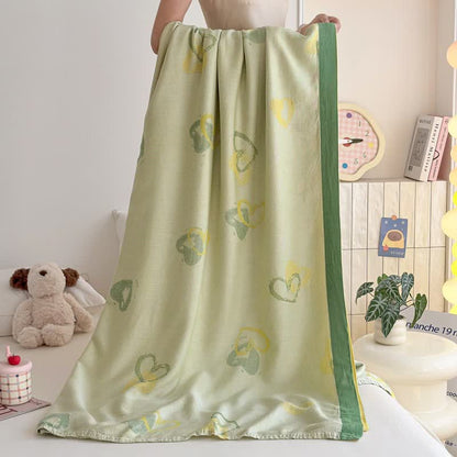 Green Heart Bamboo Fiber Summer Blanket