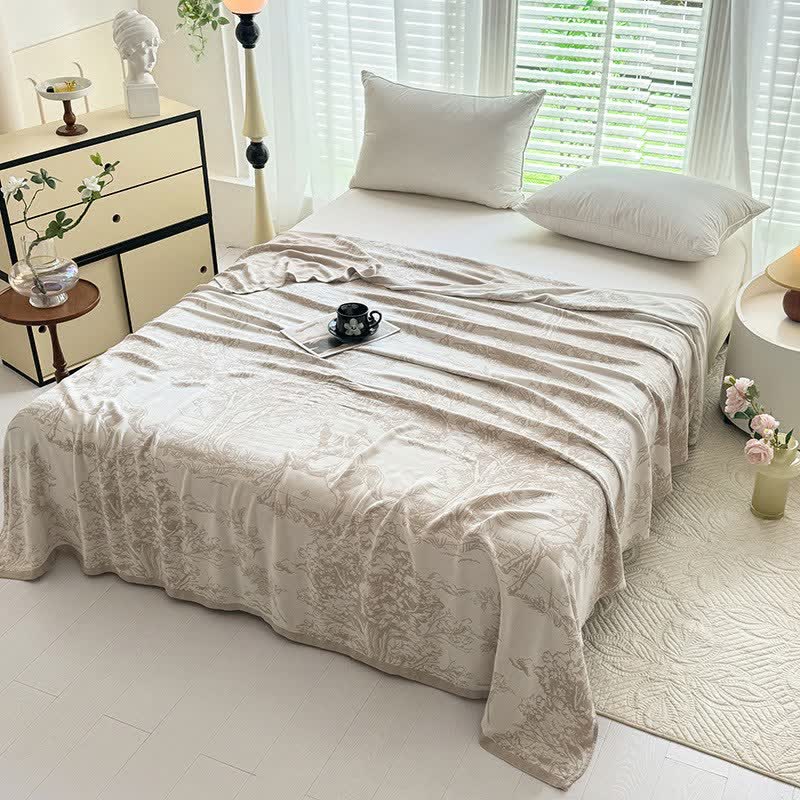 Tree Landscape Bamboo Fiber Blanket