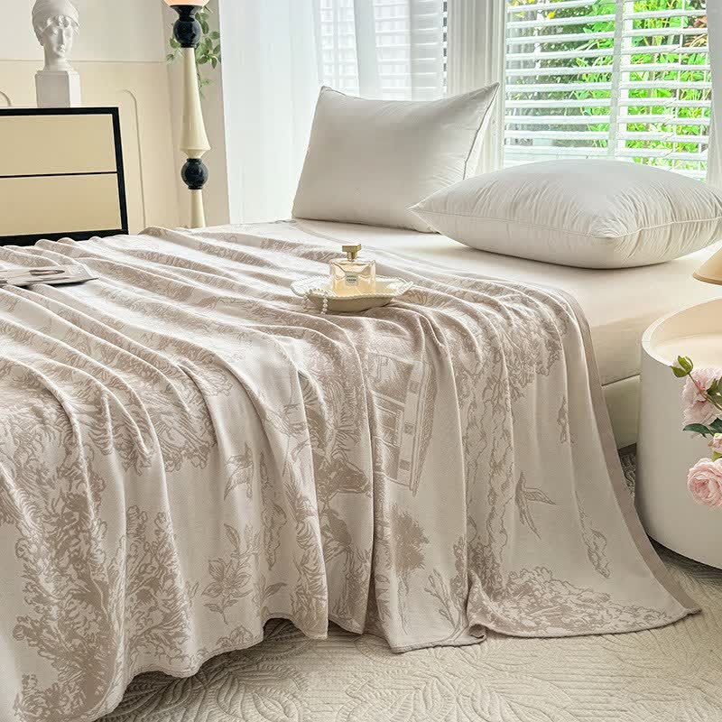 Tree Landscape Bamboo Fiber Blanket