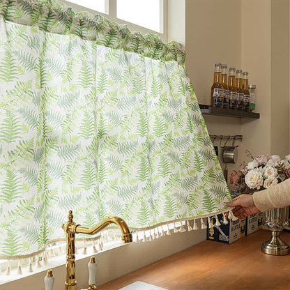 Scandinavian Style Fern Kitchen Curtain