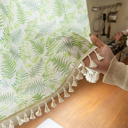 Scandinavian Style Fern Kitchen Curtain