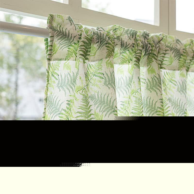 Scandinavian Style Fern Kitchen Curtain