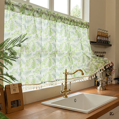 Scandinavian Style Fern Kitchen Curtain