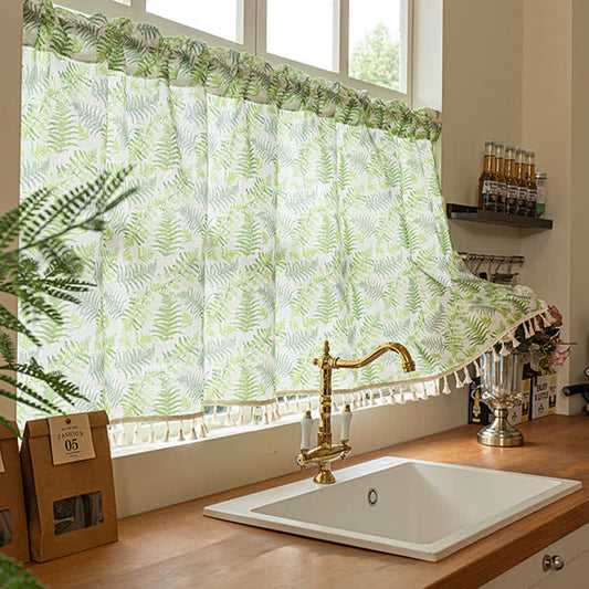 Scandinavian Style Fern Kitchen Curtain