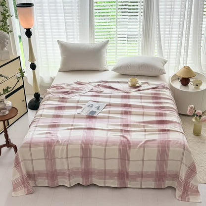 Classic Plaid Bamboo Fiber Blanket
