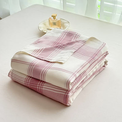 Classic Plaid Bamboo Fiber Blanket