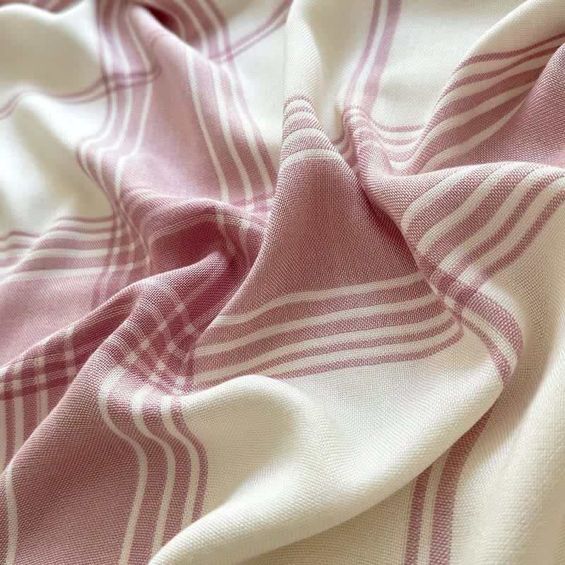 Classic Plaid Bamboo Fiber Blanket