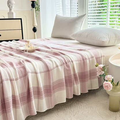 Classic Plaid Bamboo Fiber Blanket