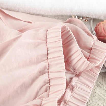 Solid Blush Kimono Robe Set