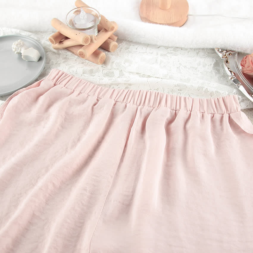 Solid Blush Kimono Robe Set