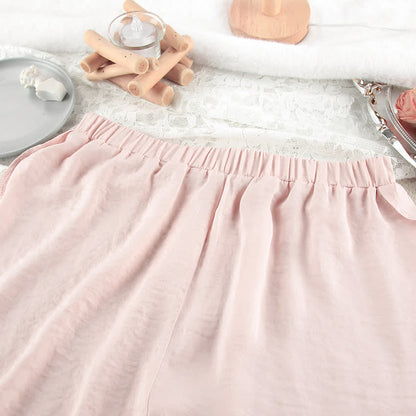 Solid Blush Kimono Robe Set