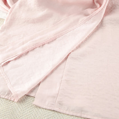Solid Blush Kimono Robe Set