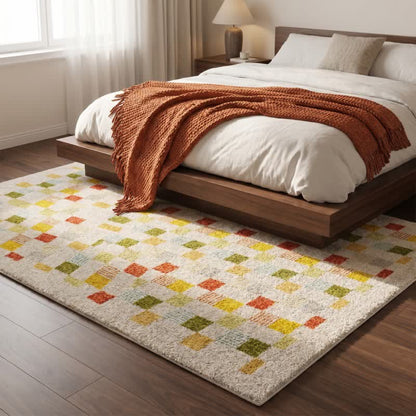 Dopamine Color Block Checkered Rug