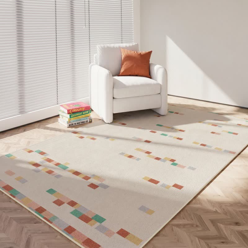 Pastel Geometric Kids Area Rug