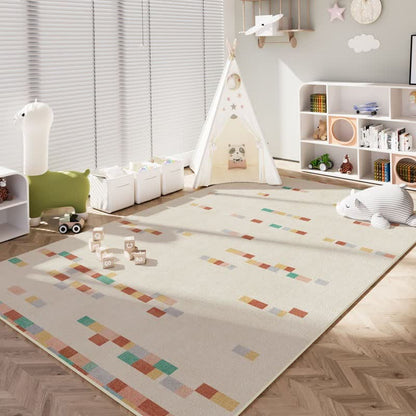 Pastel Geometric Kids Area Rug