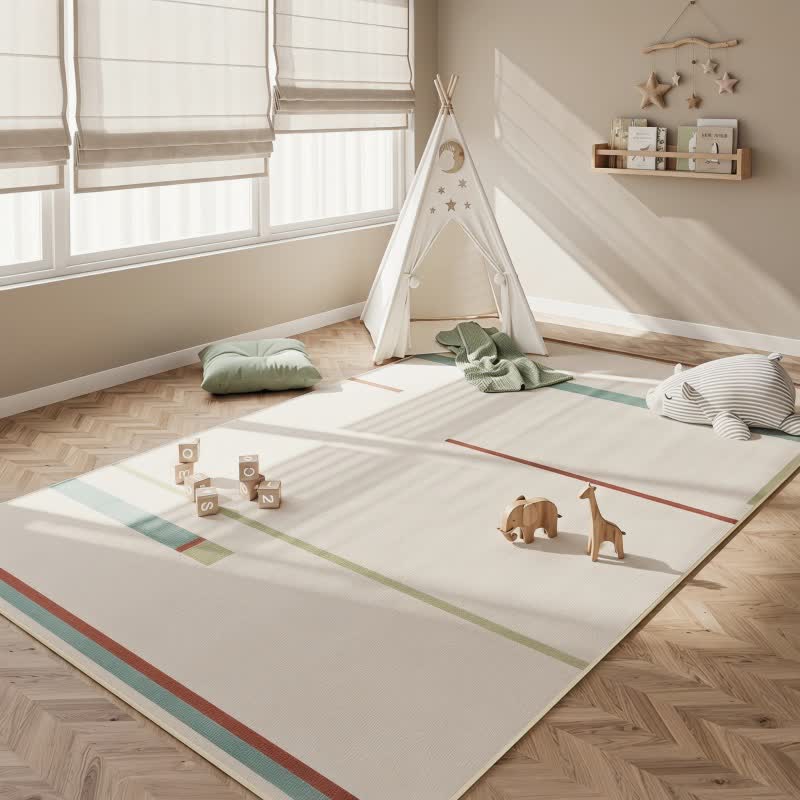 Minimalist Linear Kids Area Rug