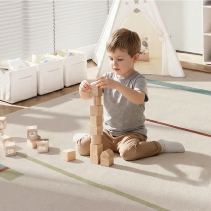 Minimalist Linear Kids Area Rug
