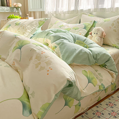 Ginkgo Leaf Pure Cotton Duvet Cover