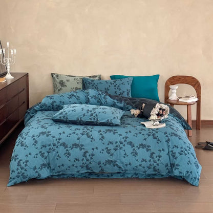 Vintage Ginkgo Leaf Pure Cotton Bedding(4PCS)