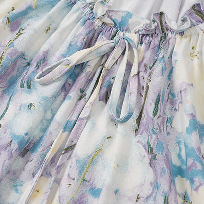 Watercolor Floral Cotton Pajama Set
