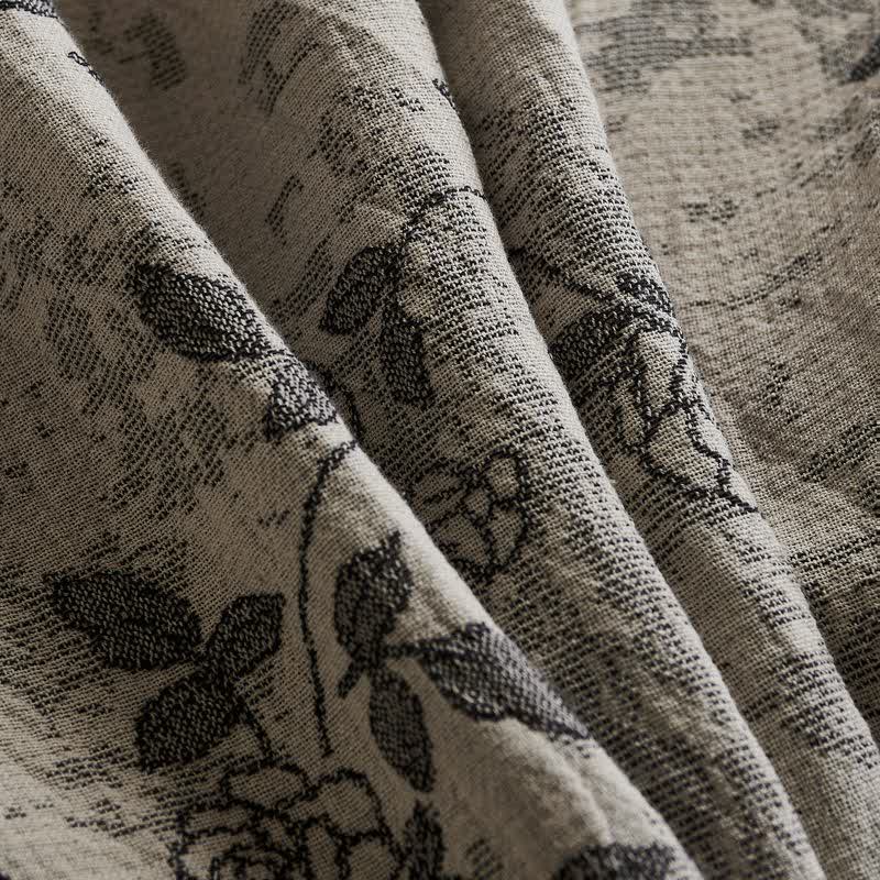 Artistic Vintage Floral Cotton Gauze Quilt