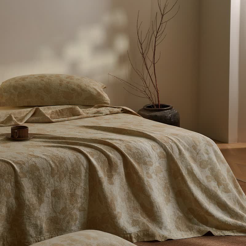 Artistic Vintage Rose Cotton Gauze Quilt