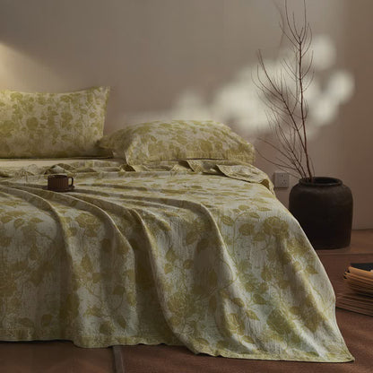 Artistic Vintage Rose Cotton Gauze Quilt