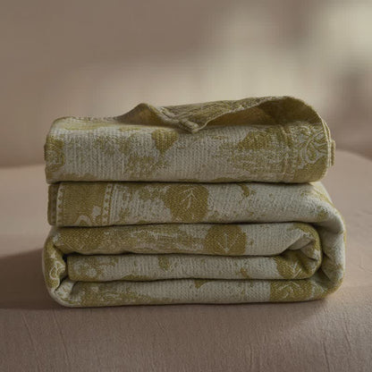 Artistic Vintage Rose Cotton Gauze Quilt