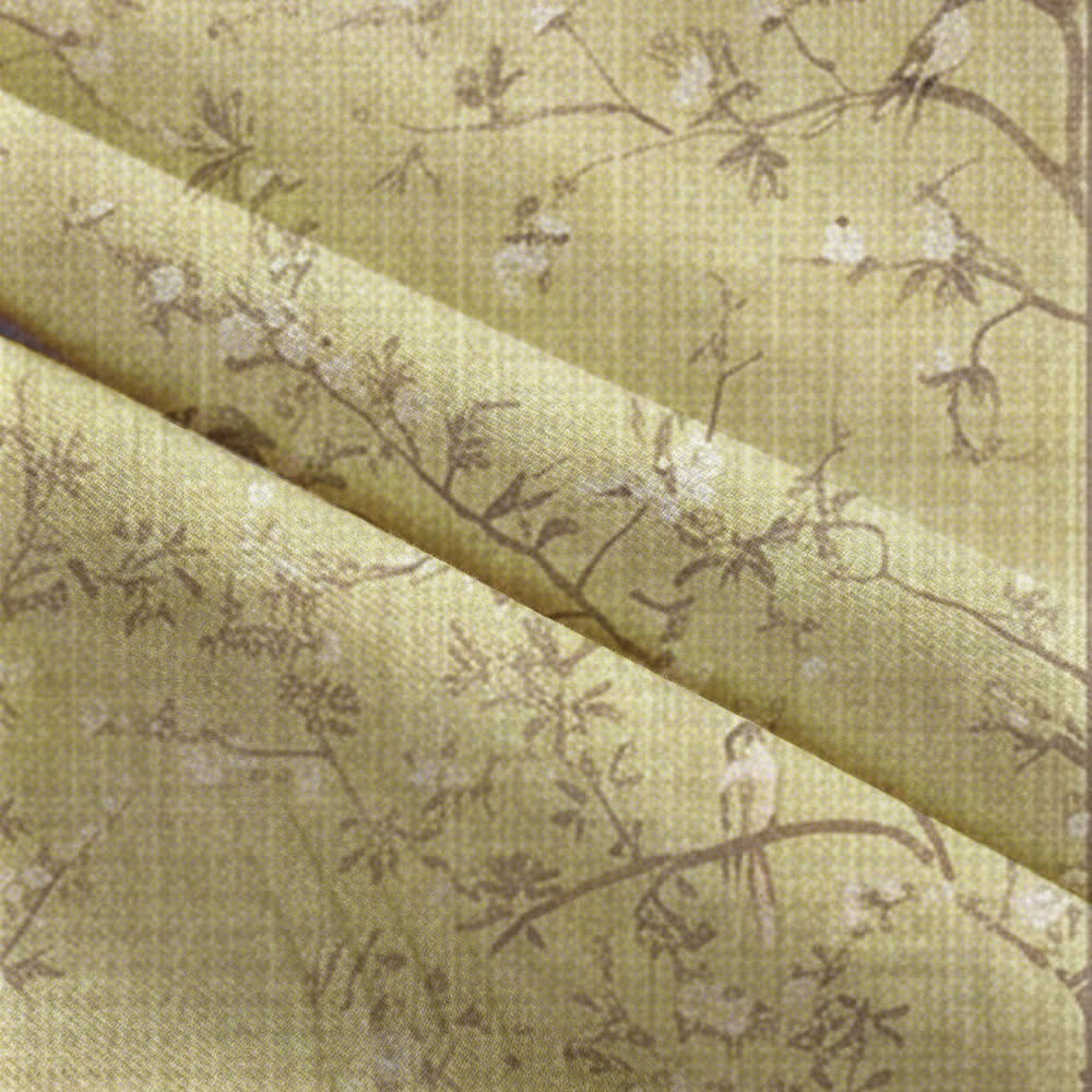 Oriental Floral Bird Doorway Curtain 0514 Curtains Door Tapestry Doorway Curtain Fabric Partition Floral Floral Bird Green Privacy Screen Room Divider