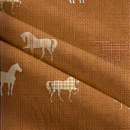 Brown Equestrian Room Divider Door Curtain 0514 Brown Curtains Door Tapestry Doorway Curtain Equestrian Fabric Partition Floral Horse Privacy Screen Room Divider