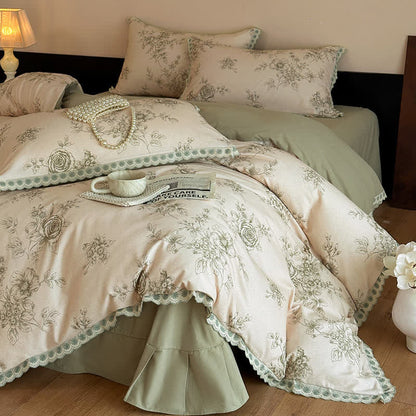 Romantic Garden Cotton Duvet Cover Set