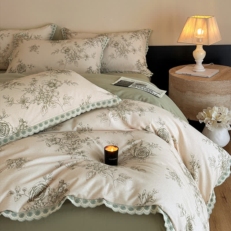 Romantic Garden Cotton Duvet Cover Set